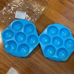 Silicone cake mold pan with seven cavities package of two for baking or crafting